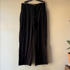 HYFVE Black Corduroy Wide Leg Pants Size M